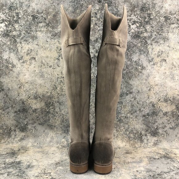 Diba True Women's Size 7 Rainy Nights Grey Suede Partial Side Zip Tall OTK Boots - Picture 5 of 14